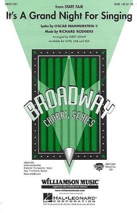Richard Rodgers, It's a Grand Night for Singing SAB + accompaniment Chorpartitur