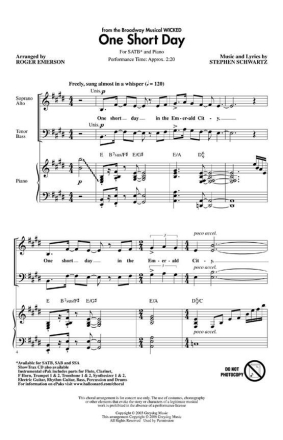 Stephen Schwartz, One Short Day - From Wicked Chor CD