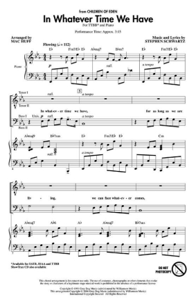 Stephen Schwartz, In Whatever Time We Have TTBB Chorpartitur