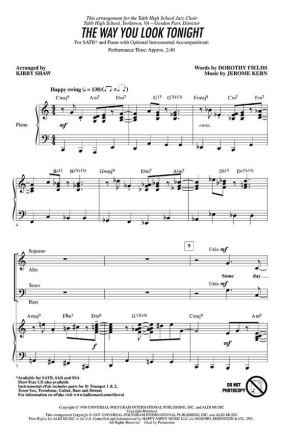 Dorothy Fields_Jerome Kern, The Way You Look Tonight Chor CD