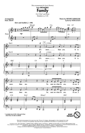 Family from Dreamgirls 2-Part Choir and Piano Chorpartitur
