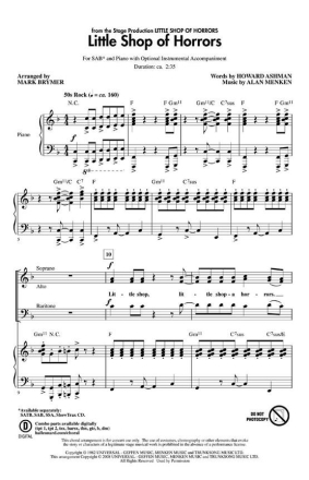 Alan Menken_Howard Ashman, Little Shop Of Horrors SAB Chorpartitur