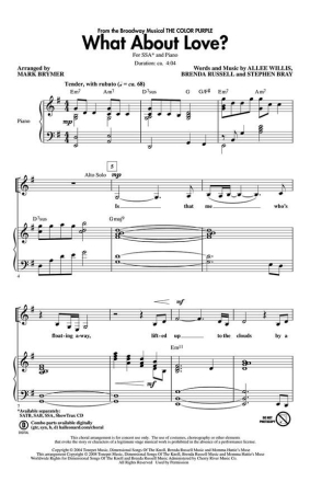 What About Love? SSA Chorpartitur