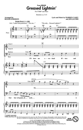 Greased Lightnin' from Grease Chor CD