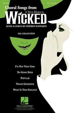 Choral Songs from Wicked for female choir (SSA) and Piano choral score