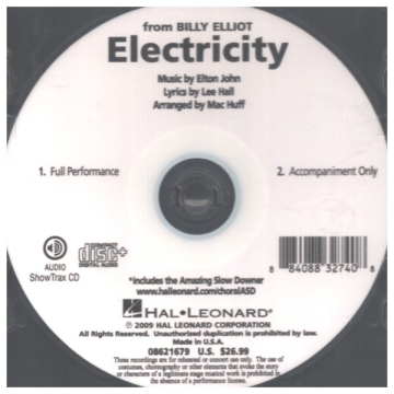 Electricity for mixed choir and accompaniment (backing tracks on CD) CD