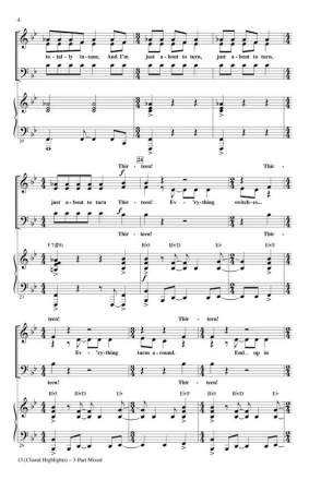 Jason Robert Brown, 13 3-Part Choir Chorpartitur