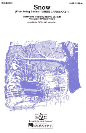 Irving Berlin, Snow SATB Chorpartitur