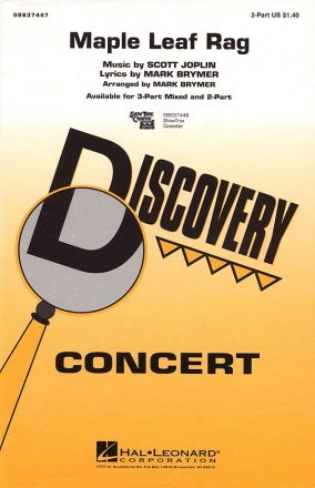 Mark Brymer_Scott Joplin, Maple Leaf Rag 2-Part Choir and Piano Chorpartitur