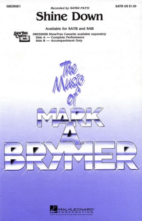 Billy Smiley_Bob Farrell_Mark Gersmehl, Shine Down SATB Chorpartitur