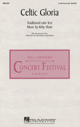 Celtic Gloria for 2-Part mixed chorus and flute vocal score (la)