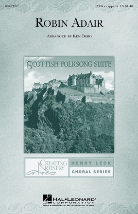 Robin Adair SATB a Cappella Chorpartitur