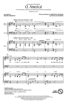 Brendan Graham, O, America! 3-Part Choir Chorpartitur