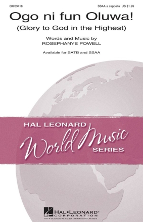 Rosephanye Powell, Ogo Ni Fun Oluwa SSAA a Cappella Chorpartitur