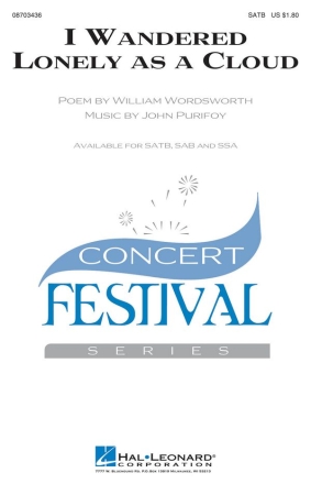 John Purifoy, I Wandered Lonely as a Cloud SATB Chorpartitur