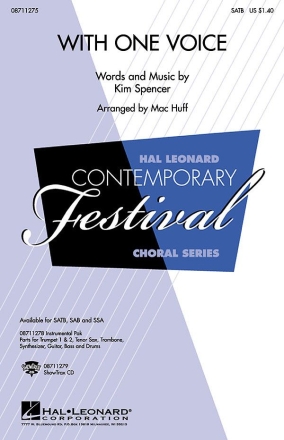 Kim Spencer, With One Voice SATB Chorpartitur