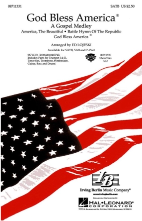 Irving Berlin, God Bless America - A Gospel Medley SATB Chorpartitur