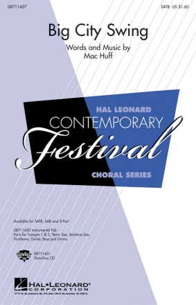 Mac Huff, Big City Swing SATB and Accompaniment Chorpartitur