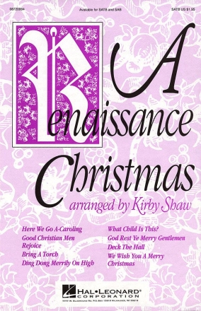 A Renaissance Christmas (Medley) SATB Chorpartitur