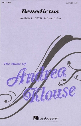 Andrea Klouse, Benedictus SATB and Accompaniment Chorpartitur