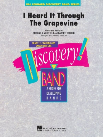 Barrett Strong_Norman Whitfield, I Heard It Through the Grapevine Concert Band Partitur + Stimmen