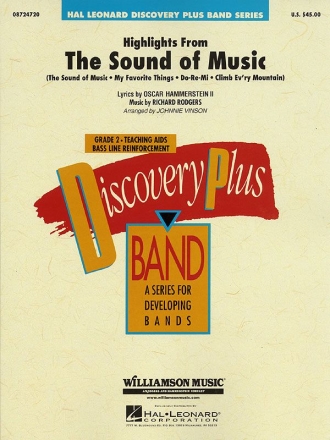 Oscar Hammerstein II_Richard Rodgers, Highlights from The Sound of Mus Concert Band Partitur + Stimmen