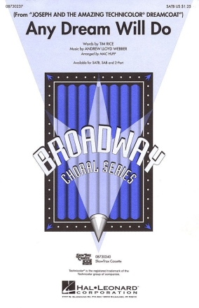 Andrew Lloyd Webber_Tim Rice, Any Dream Will Do SATB Chorpartitur