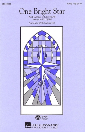 John Jarvis, One Bright Star SATB and Piano Chorpartitur