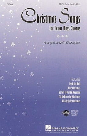 Christmas Songs Collection for Tenor Bass Chorus TB/TTB Chorpartitur