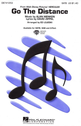 Alan Menken_David Zippel, Go The Distance SATB Chorpartitur