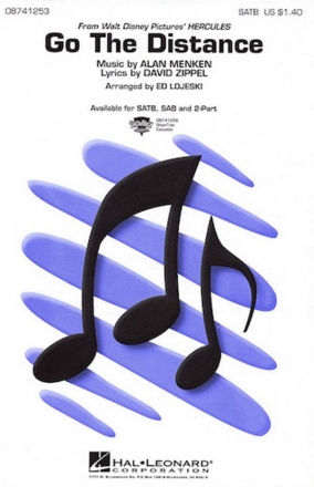 Alan Menken_David Zippel, Go The Distance SAB SAB Chorpartitur