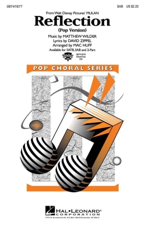 David Zippel_Matthew Wilder, Reflection Pop Version SAB Chorpartitur