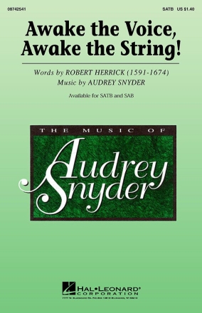 Audrey Snyder, Awake the Voice, Awake the String! SATB Chorpartitur