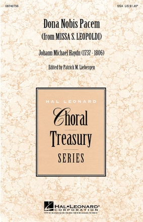 Johann Michael Haydn, Dona Nobis Pacem from Missa S. Leopoldi SSA Chorpartitur