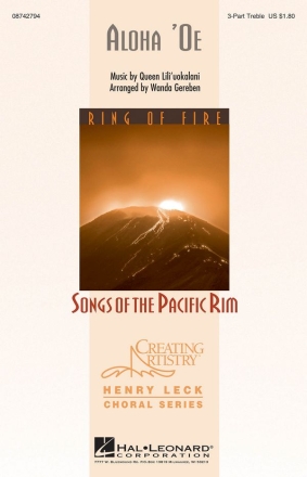 Queen Liliudkalani, Aloha 'Oe 3-Part Choir Chorpartitur