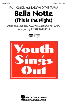 Peggy Lee_Sonny Burke, Bella Notte 2-Part Choir Chorpartitur