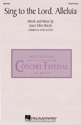 Joyce Eilers, Sing to the Lord, Alleluia SSAB Chorpartitur