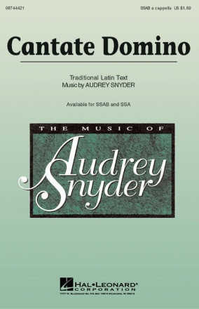Cantate Domino for female chorus (SSAB) a Cappella score