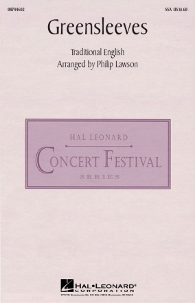 Traditional, Greensleeves SSA + accompaniment Chorpartitur