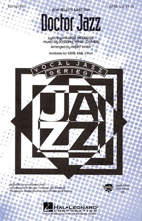 Joseph King Oliver, Doctor Jazz SATB and Piano Chorpartitur