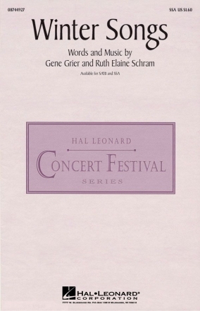 Gene Grier_Ruth Elaine Schram, Winter Songs SSA Chorpartitur