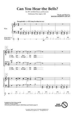 Roger Emerson, Can You Hear the Bells? TB Chorpartitur