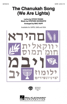 Stephen Schwartz, The Chanukah Song We Are Lights SATB Chorpartitur