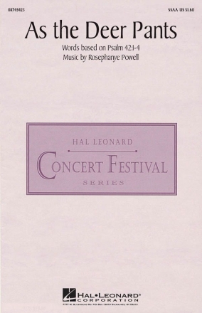 Rosephanye Powell, As the Deer Pants SSAA Chorpartitur