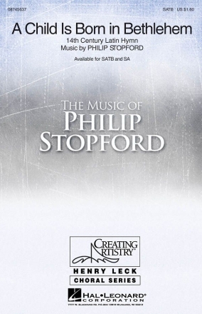 A Child Is Born in Bethlehem for mixed choir and organ choral score