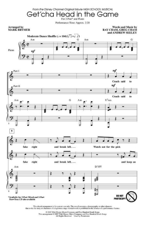 Get'cha head in the game (High School Musical) SA Chorpartitur