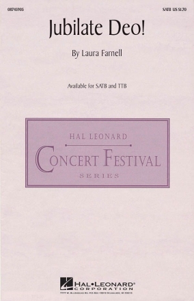 Laura Farnell, Jubilate Deo ! SATB Chorpartitur