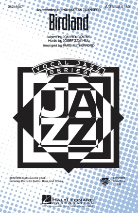 Birdland for mixed choir and piano choral score