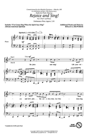 Rollo Dilworth, Rejoice and Sing! 2-Part Choir Chorpartitur
