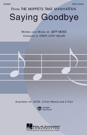 Saying Goodbye SATB Chorpartitur